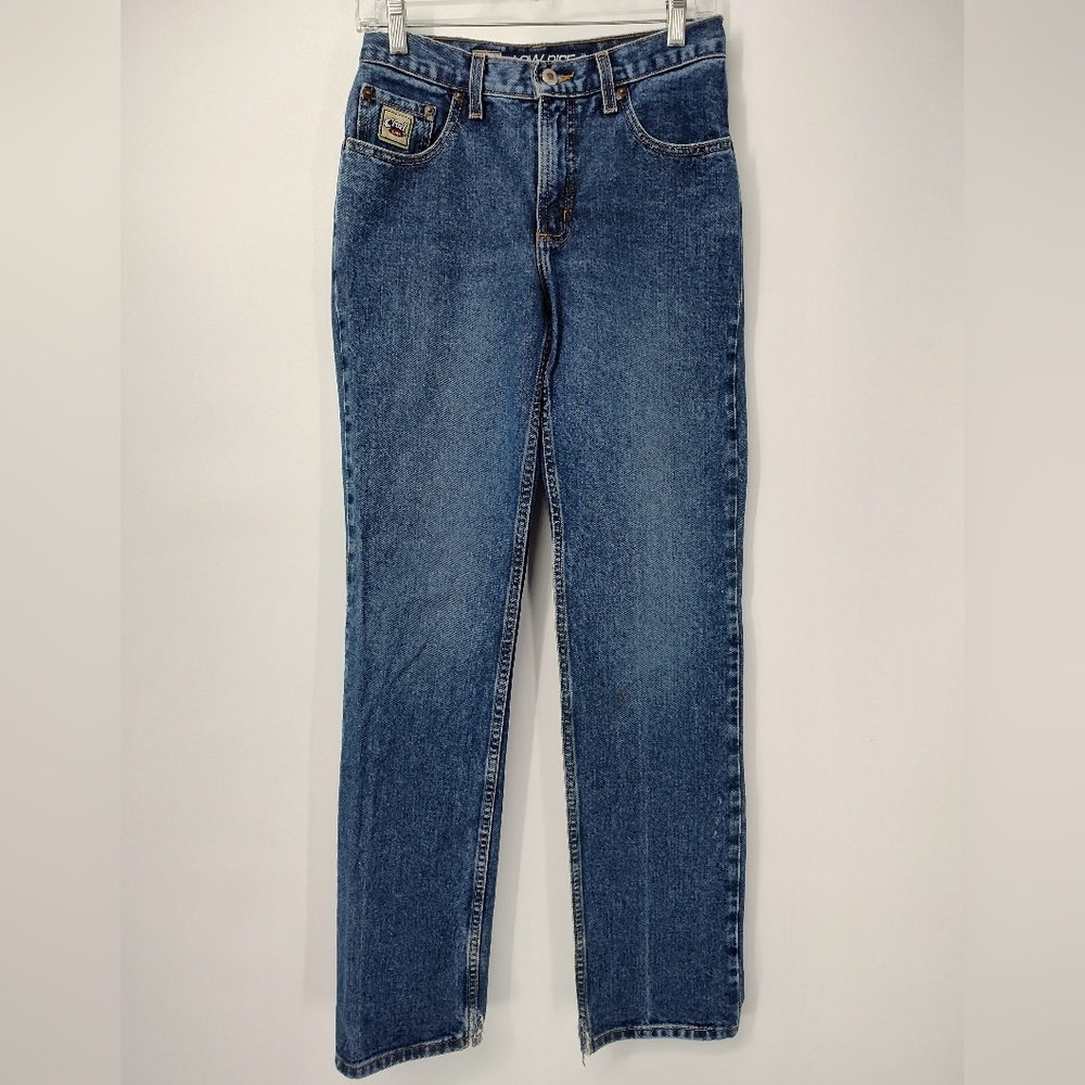 Cruel Girl Women's Low Rise Boot Cut Jeans - Dark Wash Size 5 Long Slim